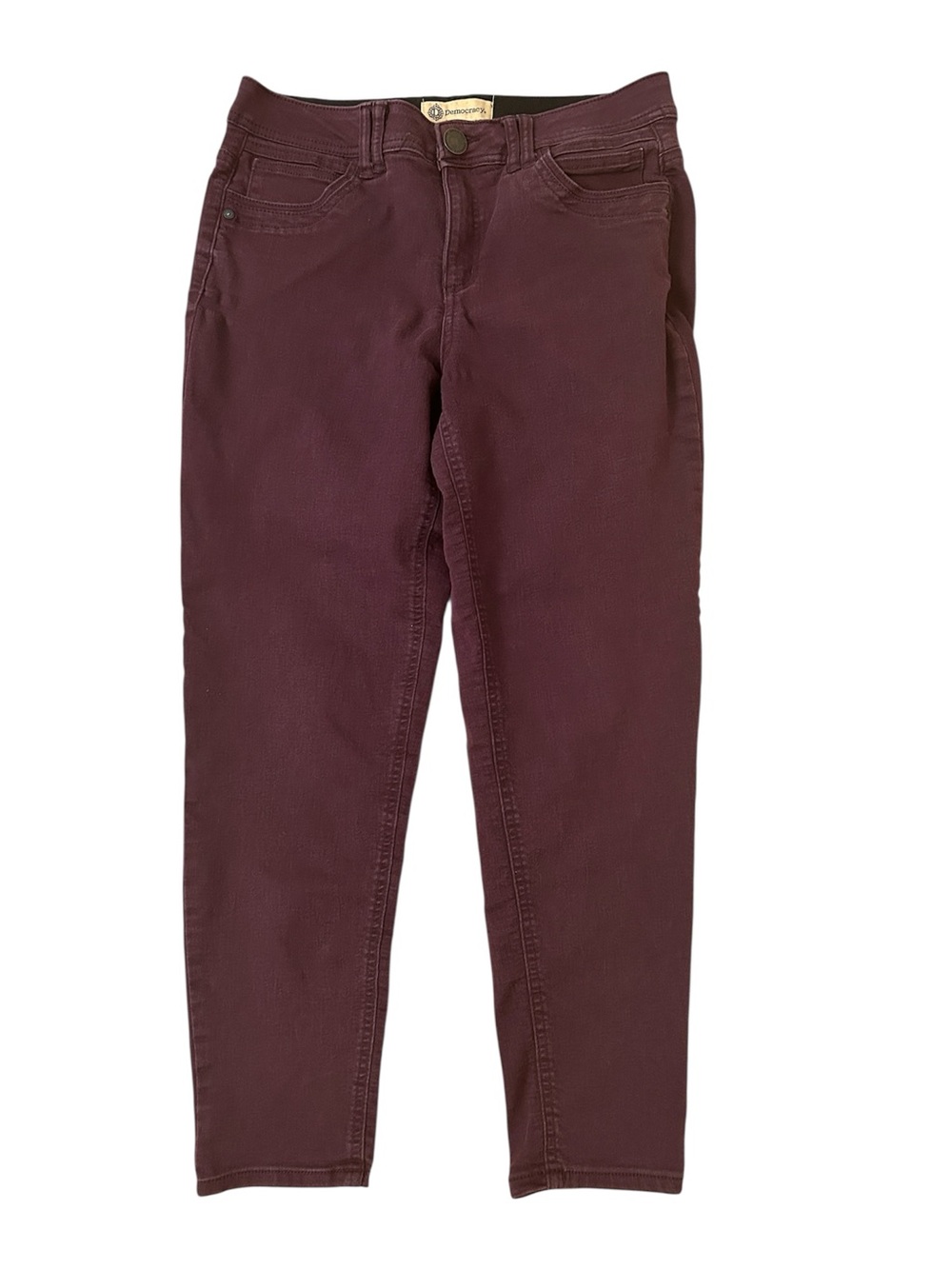 Democracy Ab Technology Skinny Jeans Women's Size 10 Burgundy